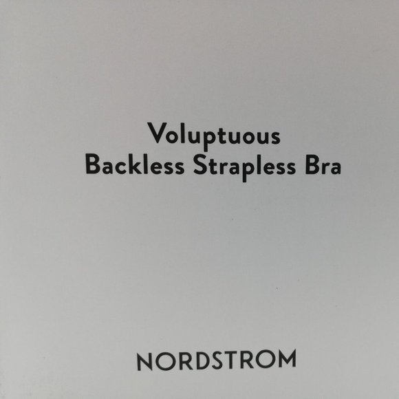 Nordstrom Voluptuous Backless Strapless Bra Nude Beige Adhesive Size D New - Picture 8 of 11